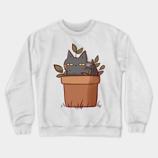 Cat plant illustration Crewneck Sweatshirt
